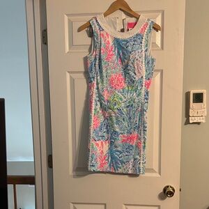 Lilly Pulitzer Blue and Pink Floral Mini Dress